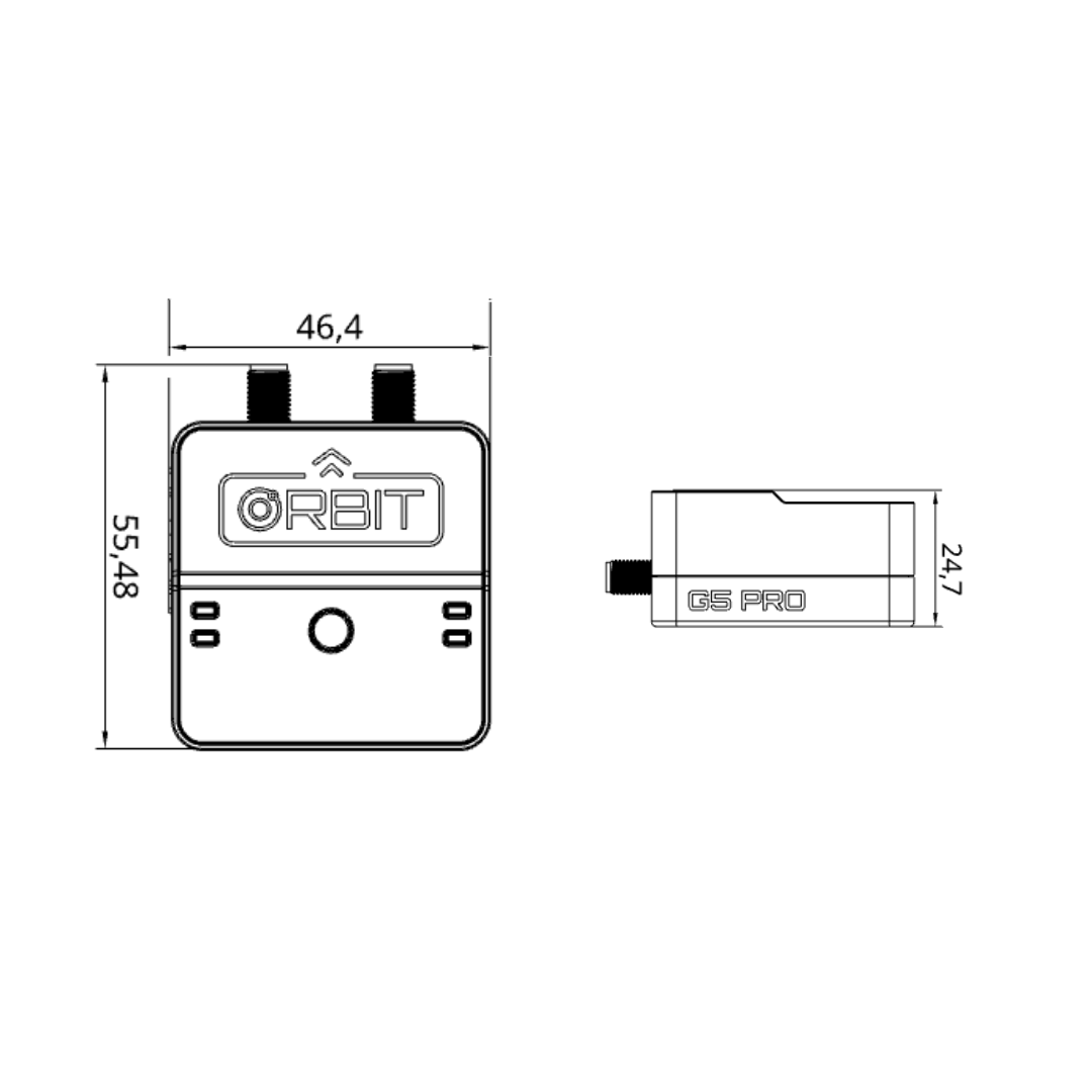 Orbit GPS Dimensions